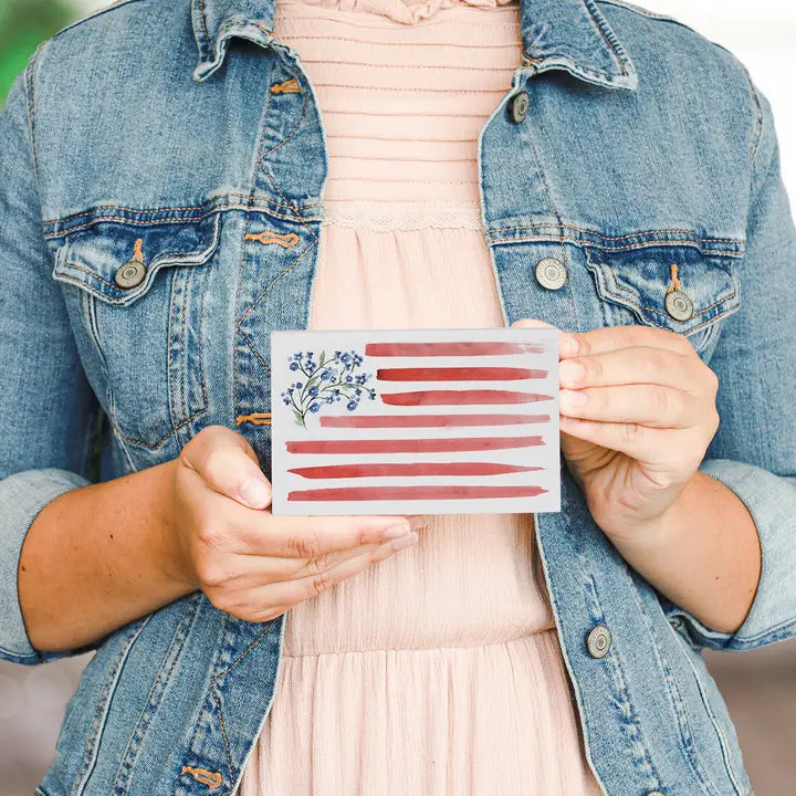 Watercolor Flower Flag