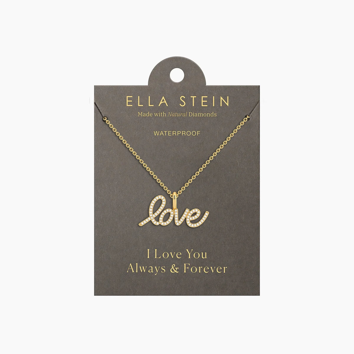 Waterproof Love Is Love Pendant Necklace Gold