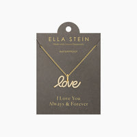 Waterproof Love Is Love Pendant Necklace Gold