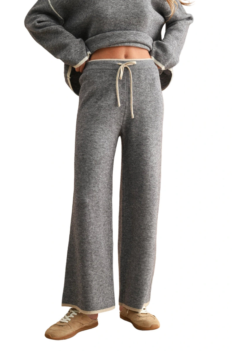 Wide Leg Sweater Pants