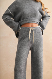 Wide Leg Sweater Pants