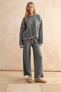 Wide Leg Sweater Pants