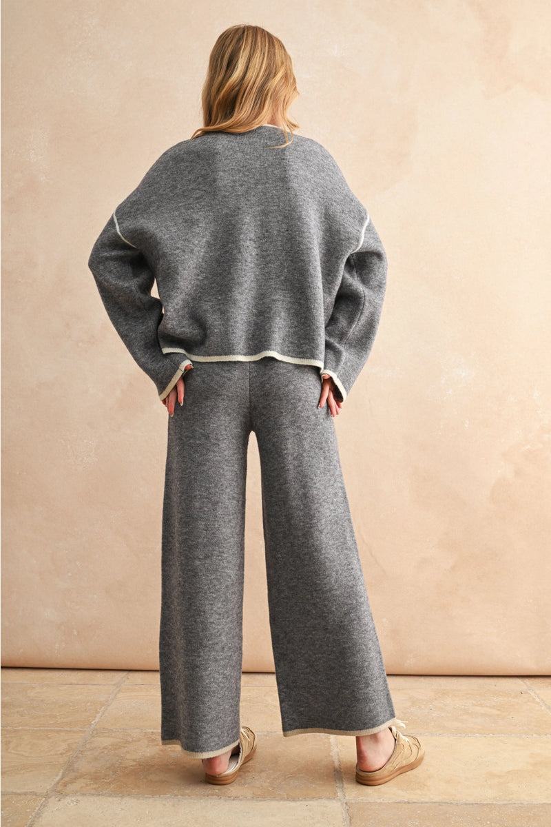 Wide Leg Sweater Pants