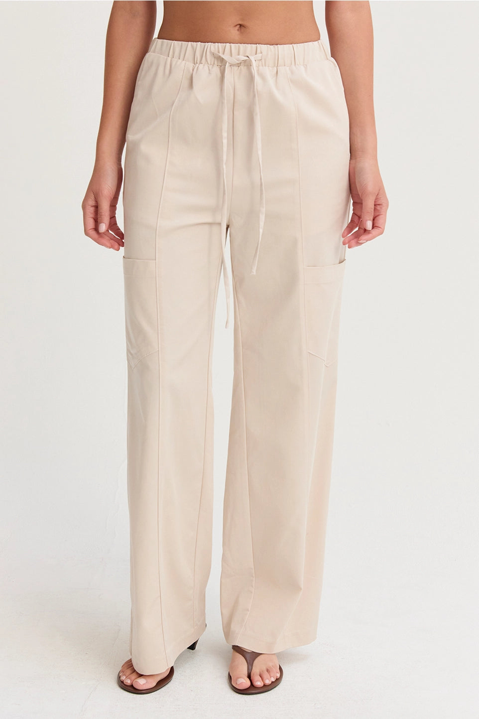 Willow Pull On Tencel Blend Pants Bone