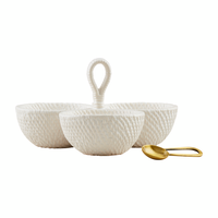 Woven Ceramic Tidbit Dish