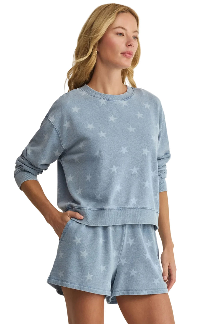 Written Stars Sweatshirt Ocean Air Indigo