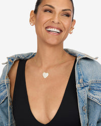 XL You Have My Whole Heart Pave Necklace in Gold
