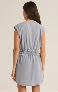 Paxton Knit Denim Dress Washed Indigo