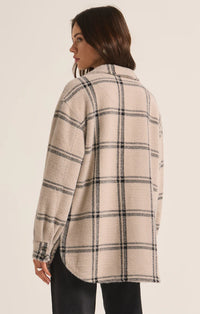 Plaid Tucker Jacket in Crystal Gray