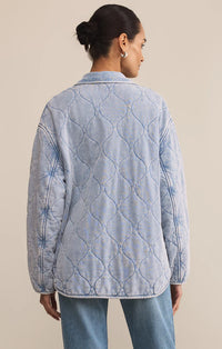 Boulder Knit Denim Jacket Washed Indigo