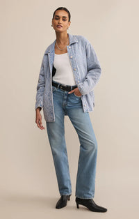 Boulder Knit Denim Jacket Washed Indigo