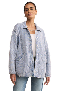 Boulder Knit Denim Jacket Washed Indigo