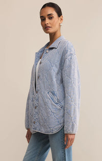 Boulder Knit Denim Jacket Washed Indigo