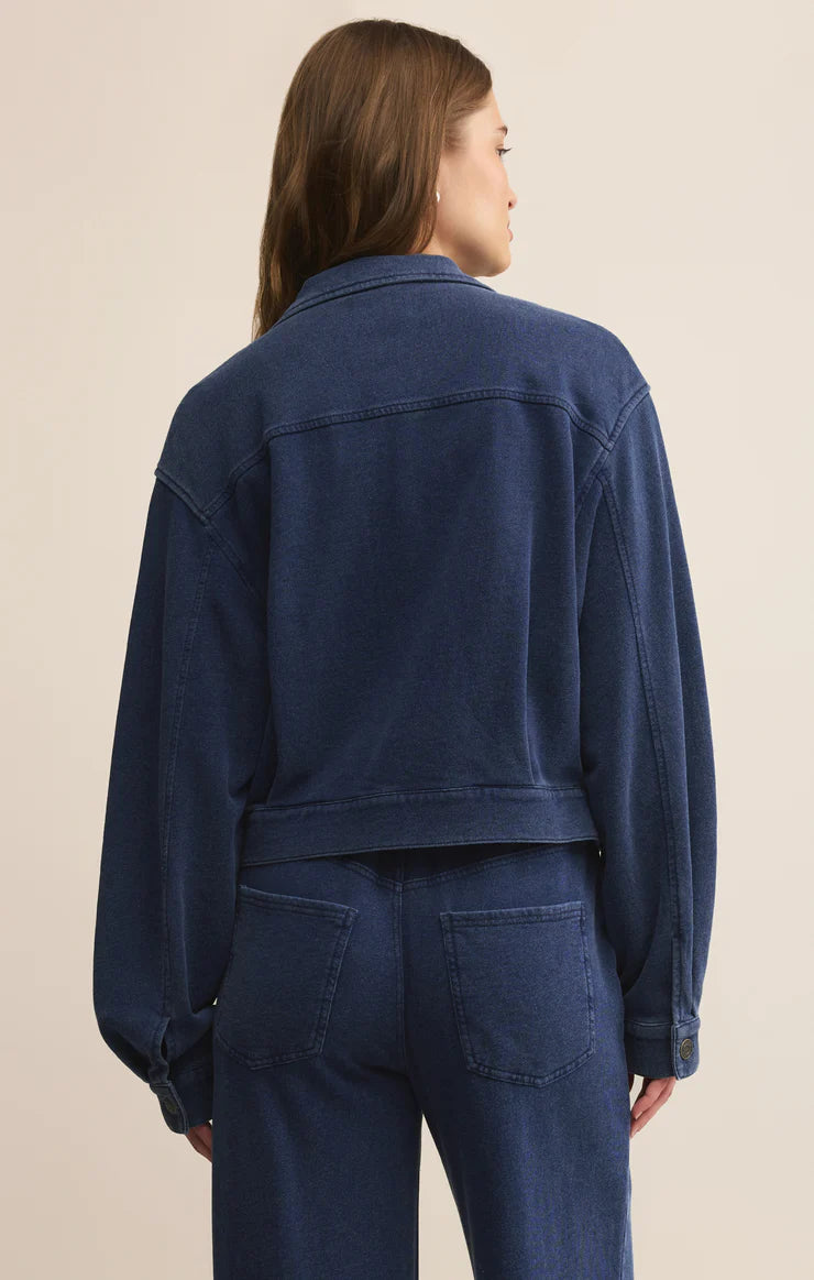 Heritage Knit Denim Jacket Indigo