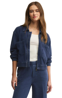 Heritage Knit Denim Jacket Indigo