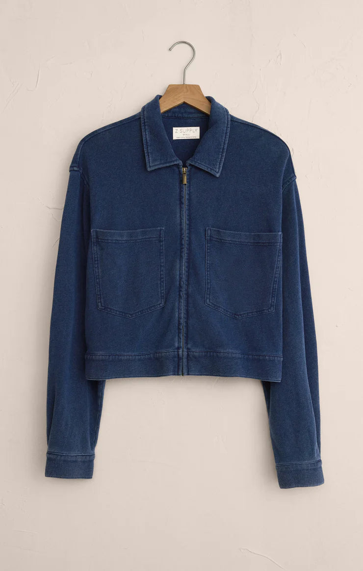 Heritage Knit Denim Jacket Indigo