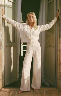 Elsa Cable Cardigan Vanilla Ice