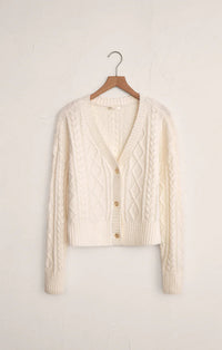 Elsa Cable Cardigan Vanilla Ice