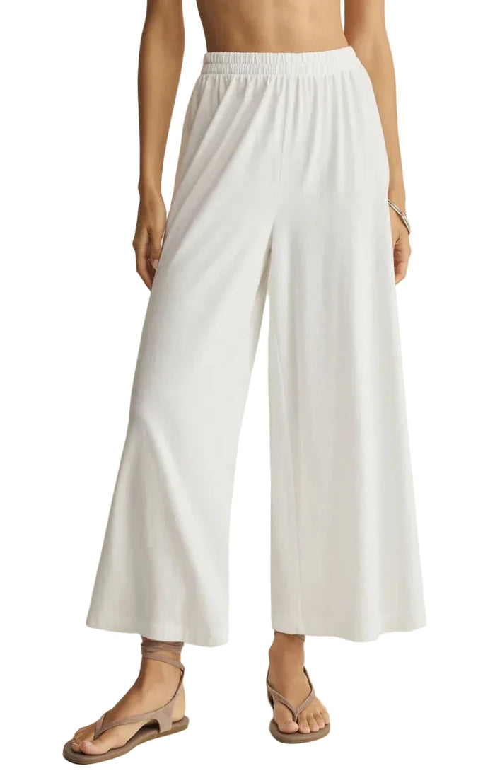 Scout Jersey Crop Flare Pant White