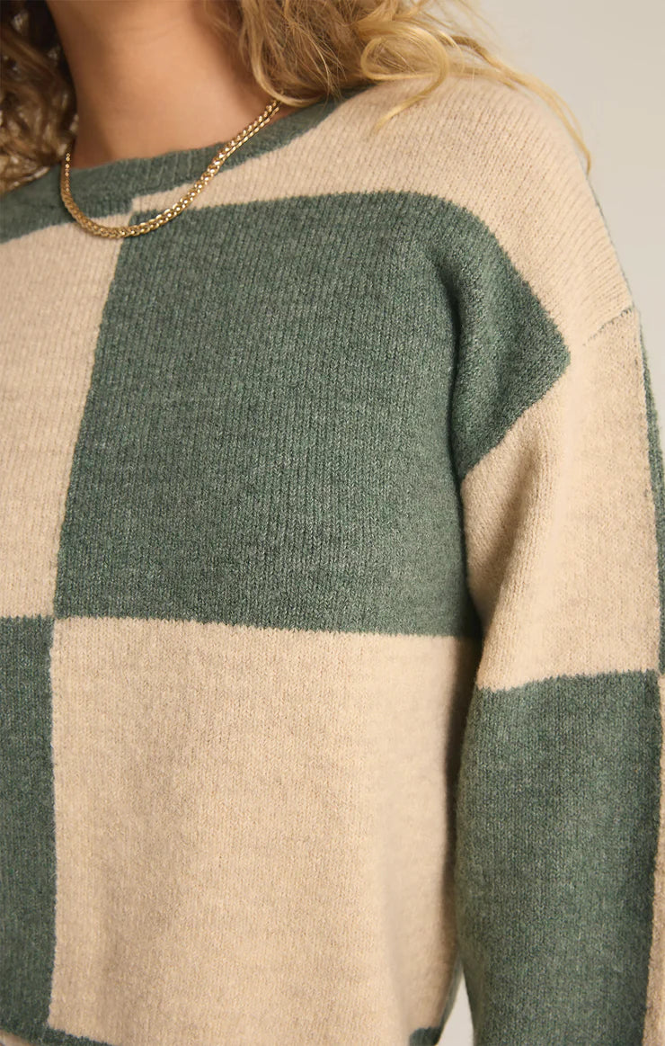 Rosi Blocked Sweater Palm Green