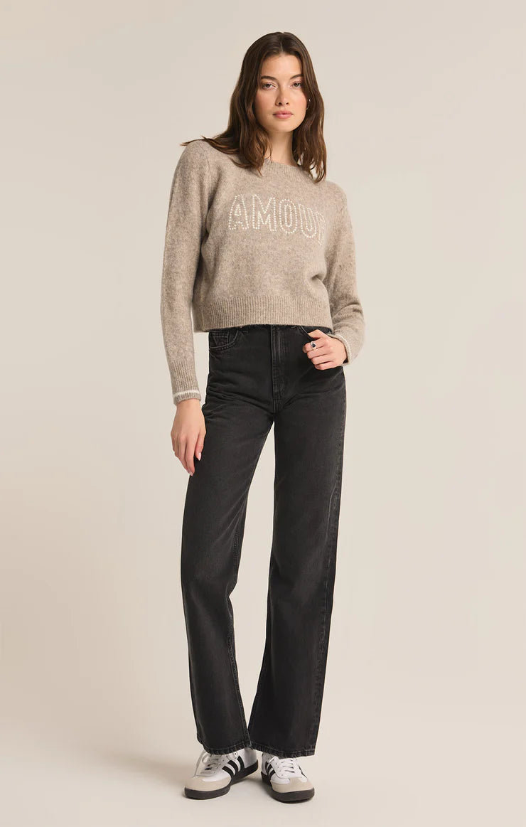 Amour Milan Sweater Heather Taupe