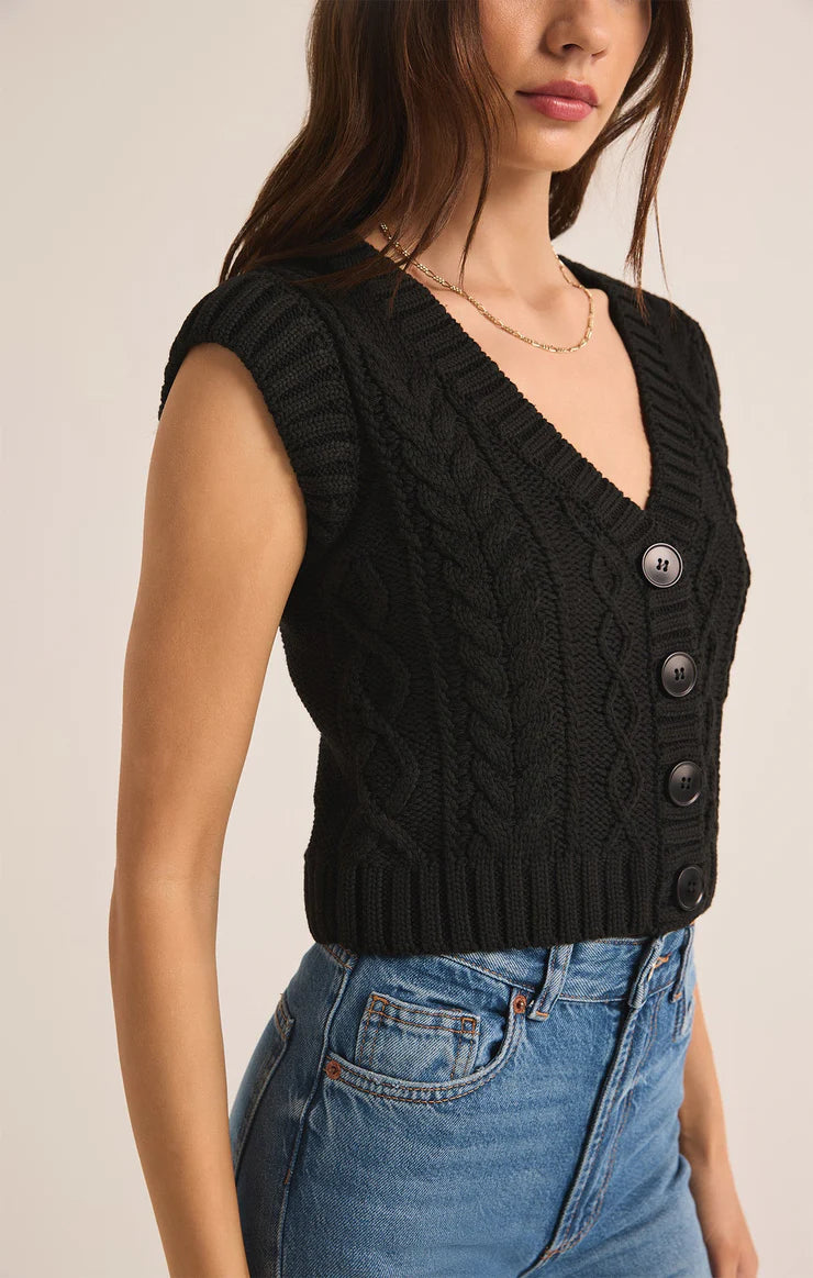 Set Adrift Sweater Vest Black