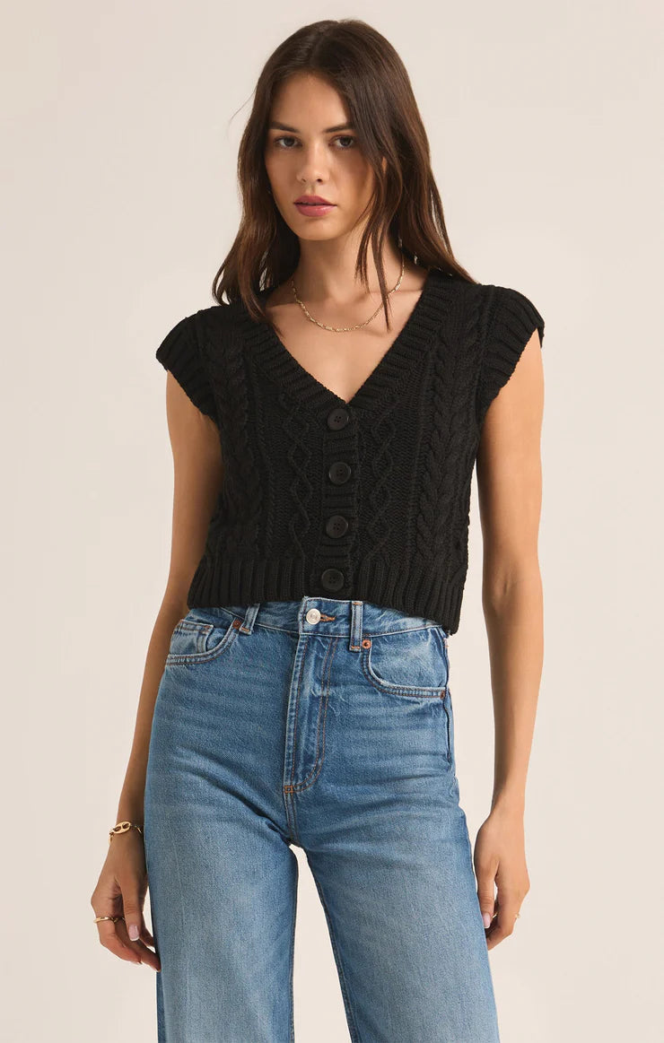 Set Adrift Sweater Vest Black