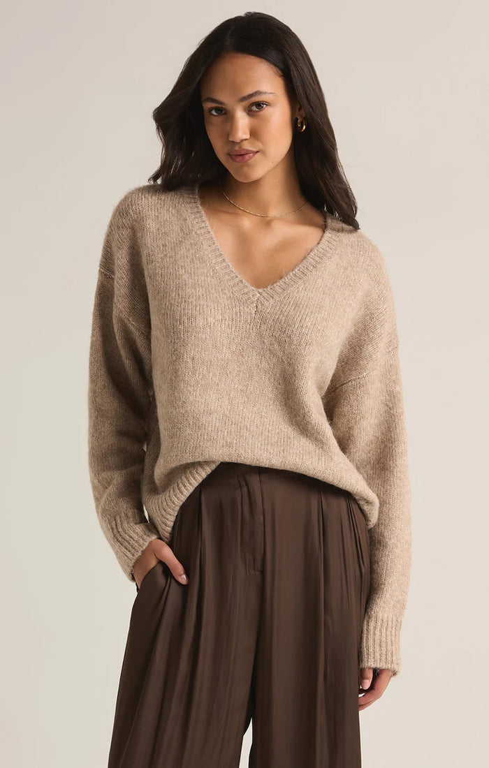 All I Want Sweater Heather Taupe