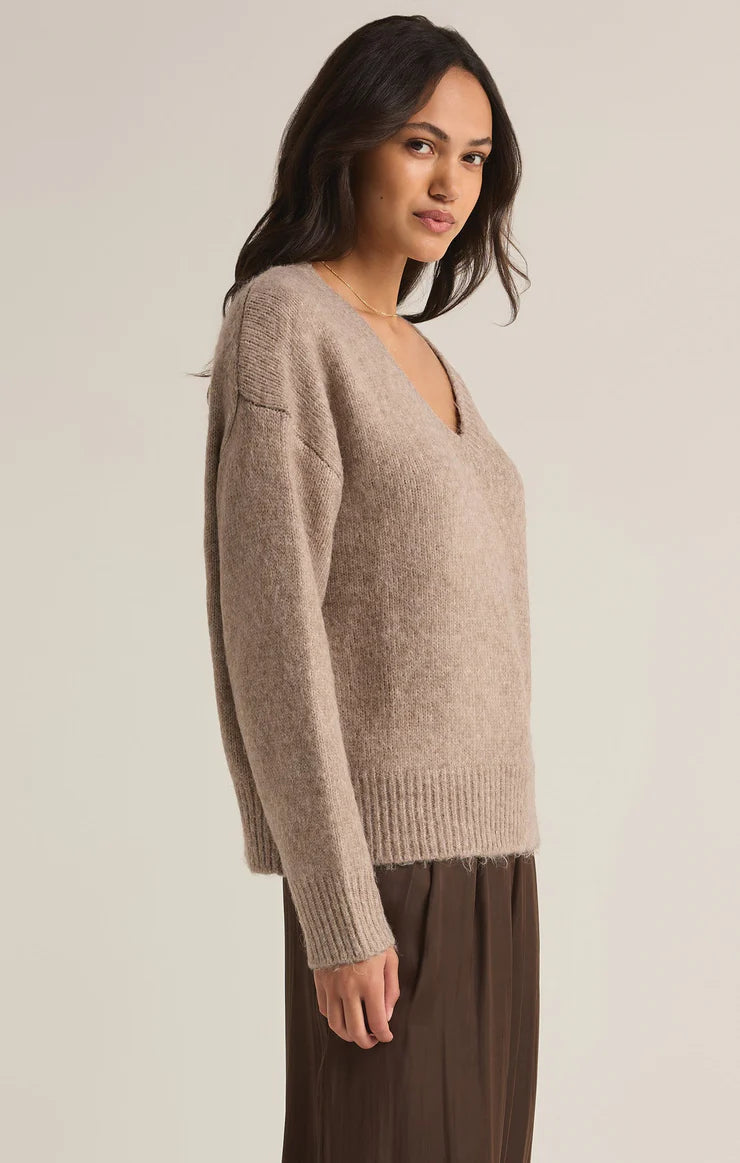 All I Want Sweater Heather Taupe