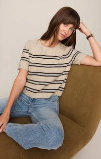 Gatewood Stripe Sweater Light Oatmeal Heather
