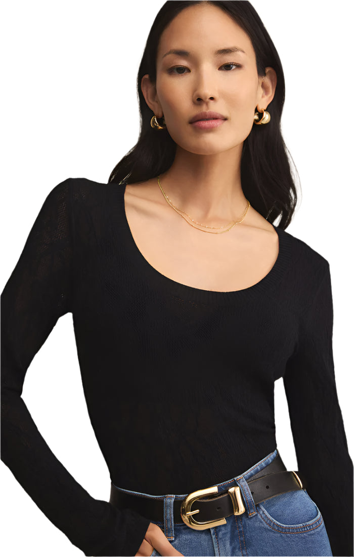 Tibi Scoop Mesh Sweater