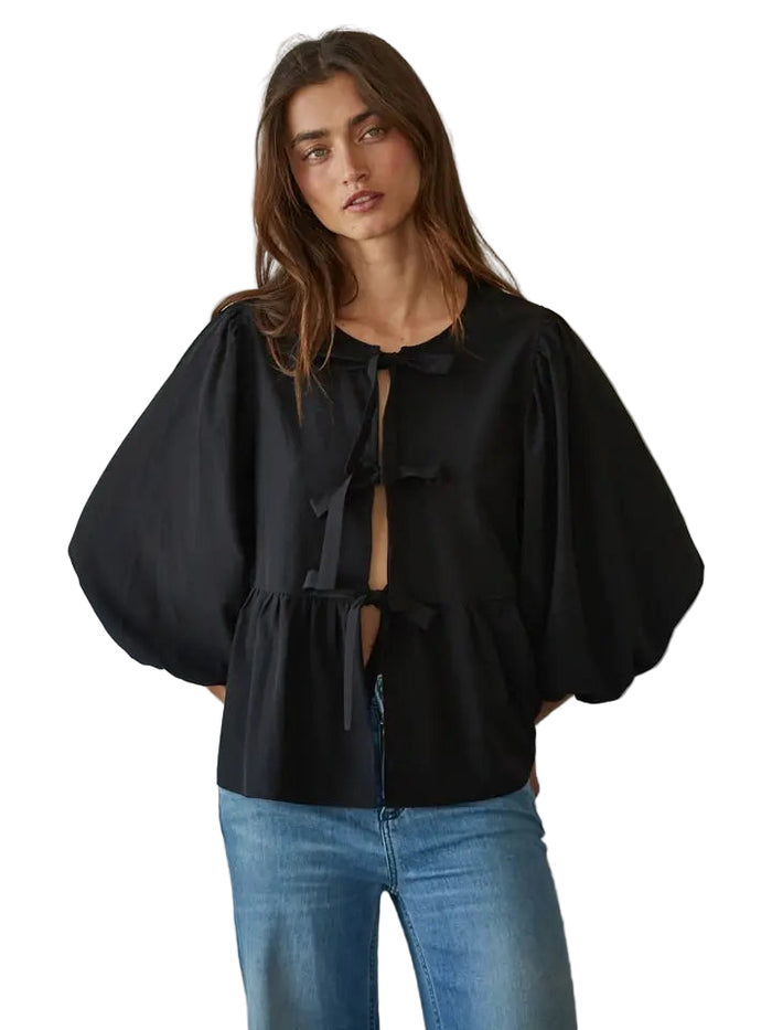 Black Tie Blouse