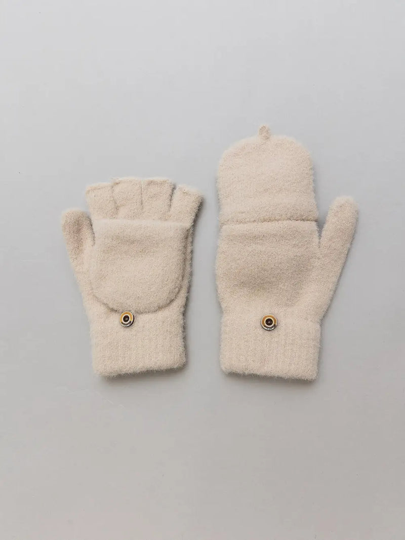 Winter Knit Convertible Fingerless Gloves