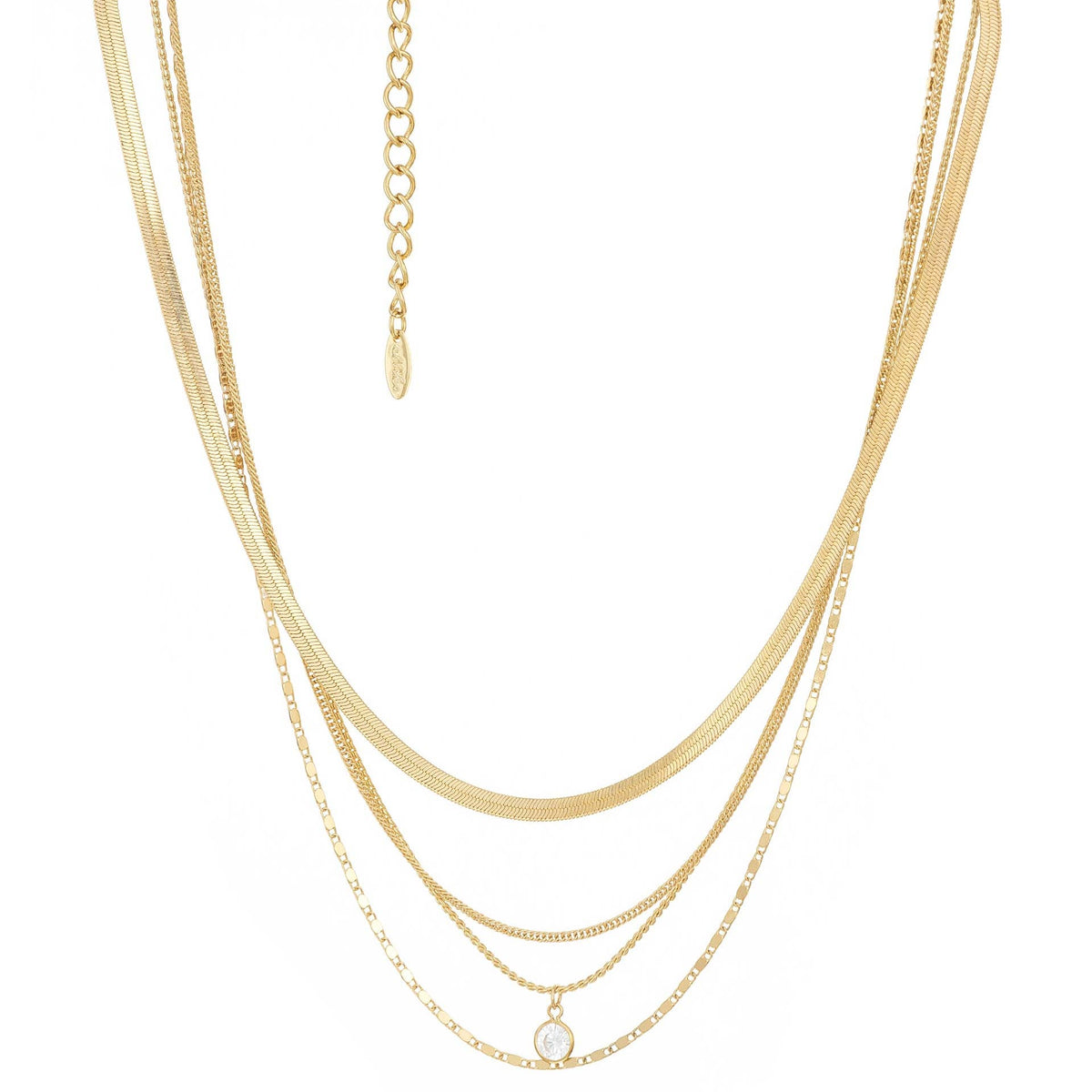All the Chains 18k Gold Plated Layered Necklace