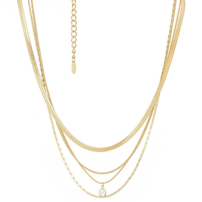 All the Chains 18k Gold Plated Layered Necklace