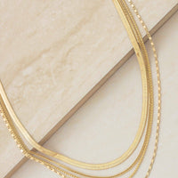 All the Chains 18k Gold Plated Layered Necklace