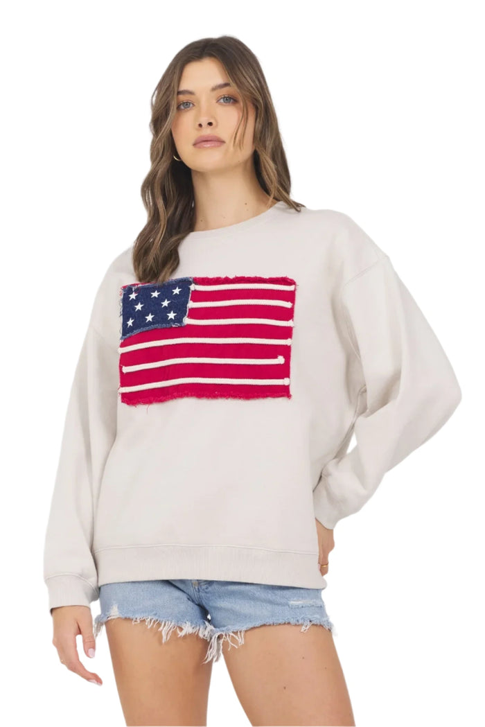 Vintage Ivory Surf Wash Flag Crew