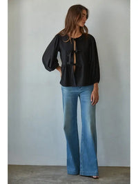 Black Tie Blouse