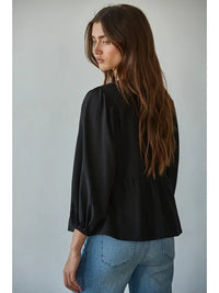 Black Tie Blouse