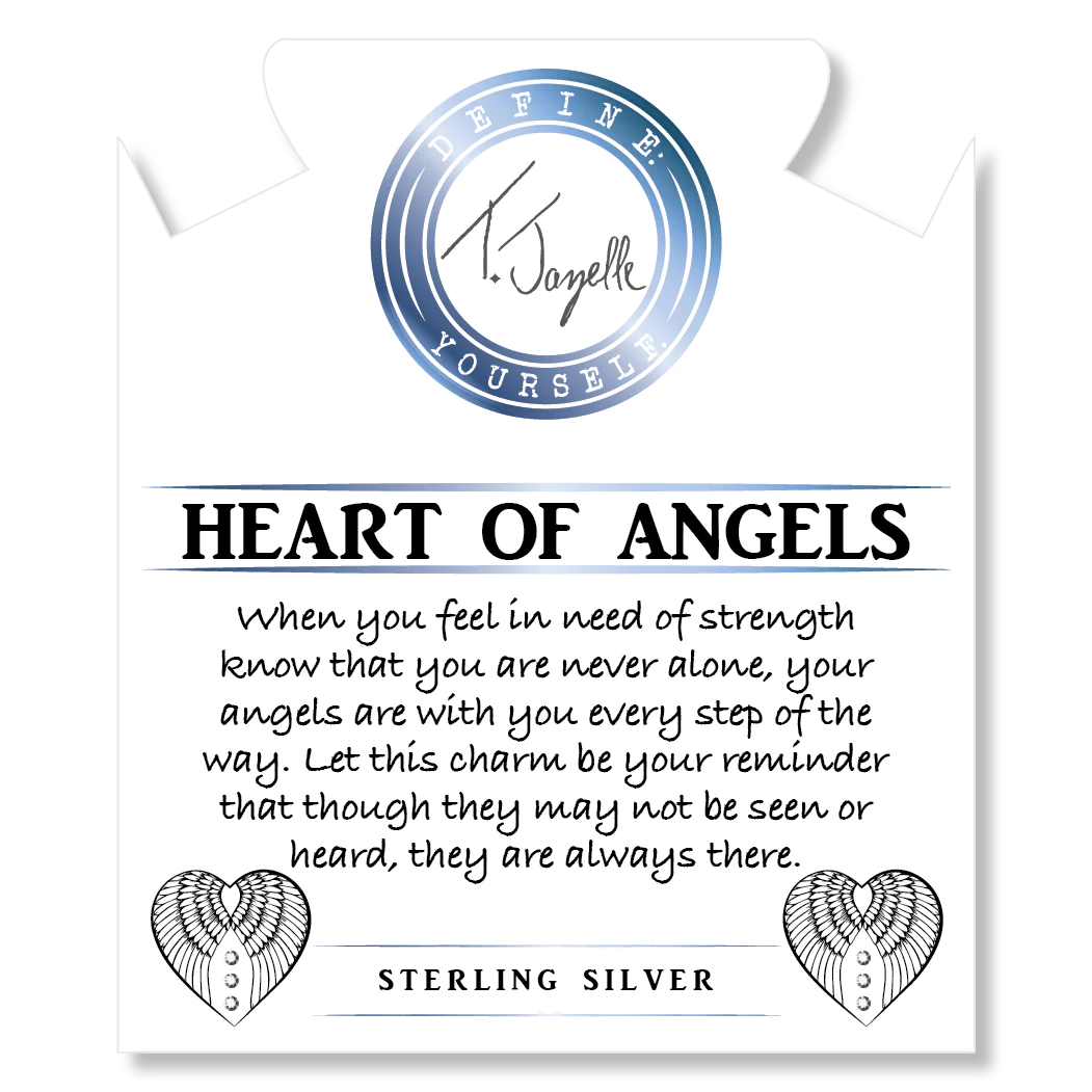 Blue Aventurine Angel Heart CZ Bracelet