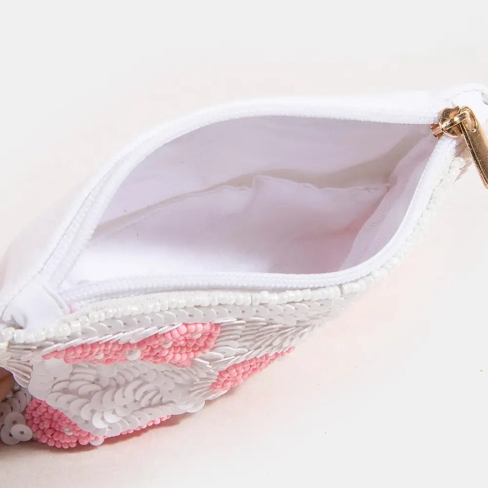 Bow Beaded Coin Pouch