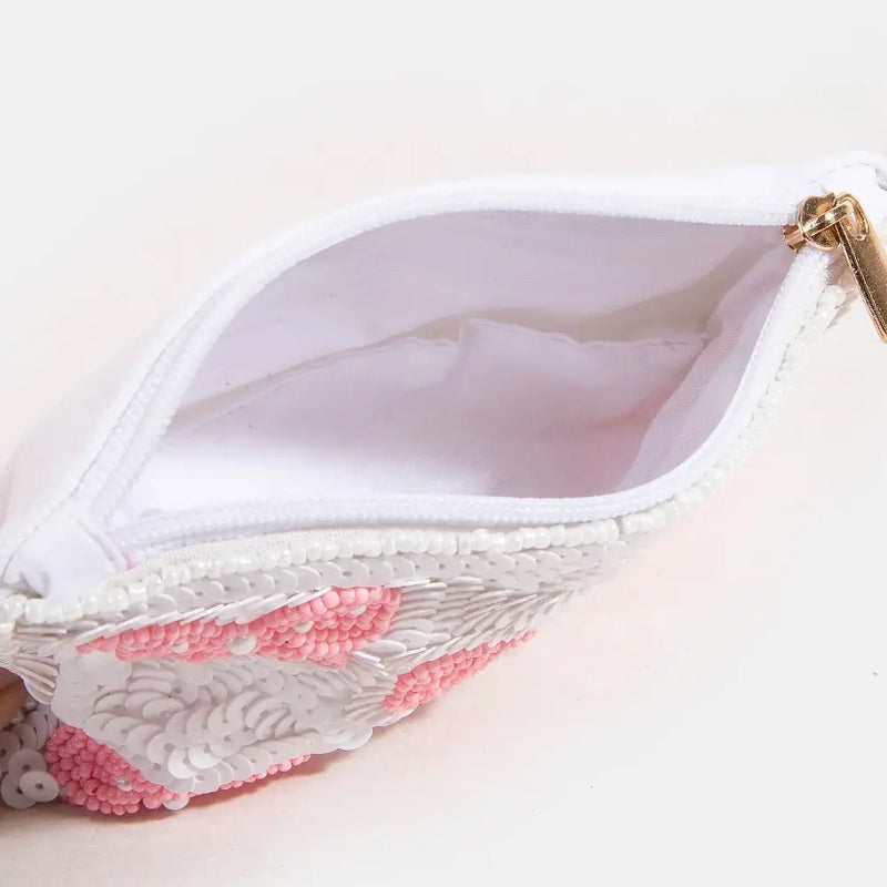 Bow Beaded Coin Pouch