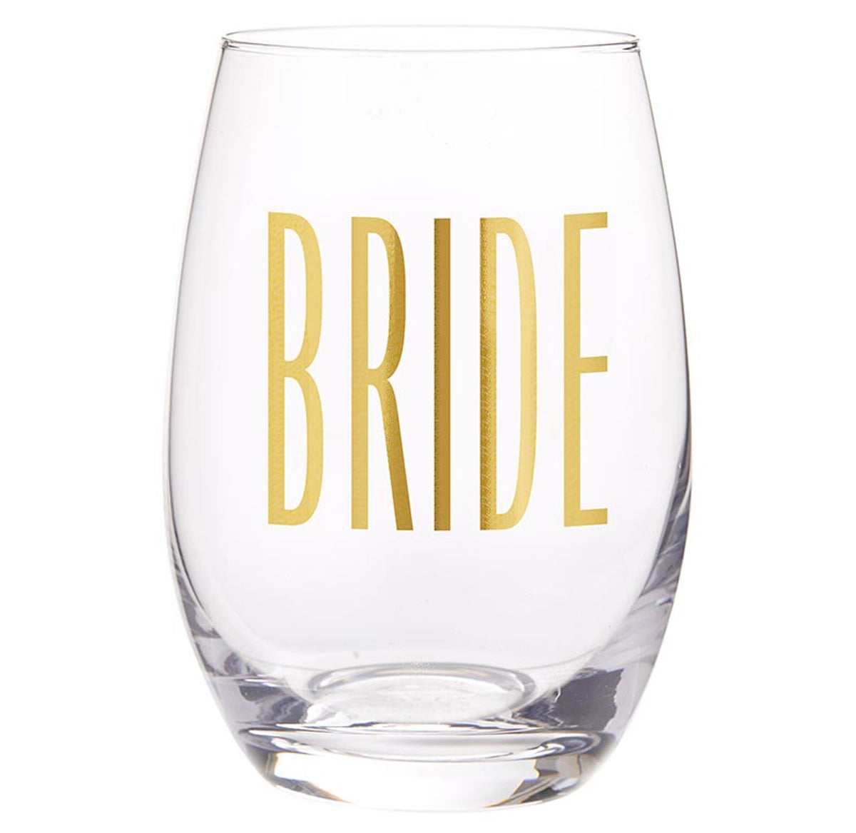 Stemless Wine Glass Bride