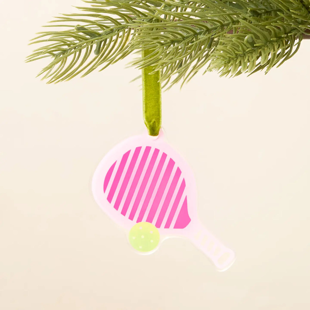 Pink Pickleball Ornament