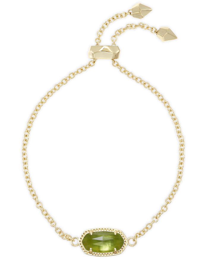 Elaina Adjustable Chain Bracelet in Gold Peridot