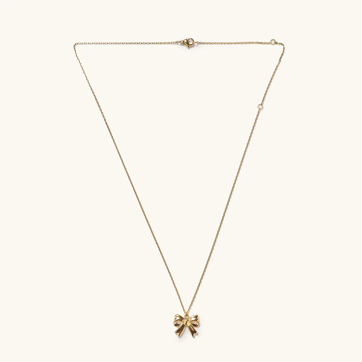 Gold Bow Necklace