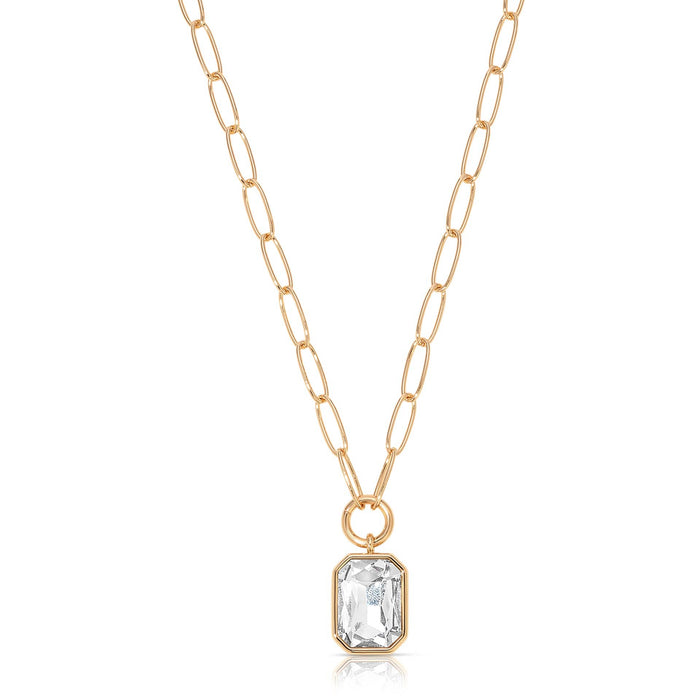Deco Pendant Gold Necklace