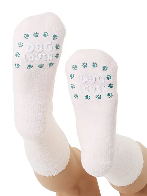 Dog Lover Fuzzy Crew Socks