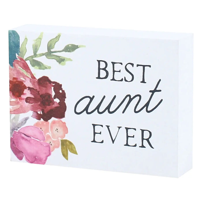 Best Aunt Block Sign