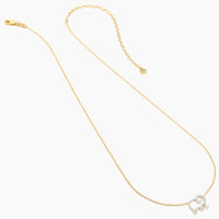 Elephant Mom Gold Pendant Necklace